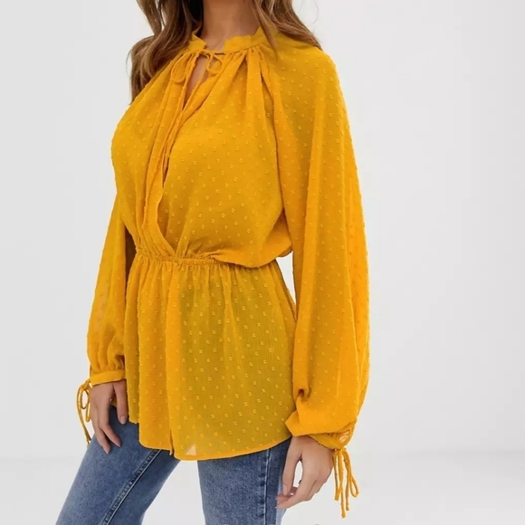 ASOS Tops - Long orange sleeve smock top